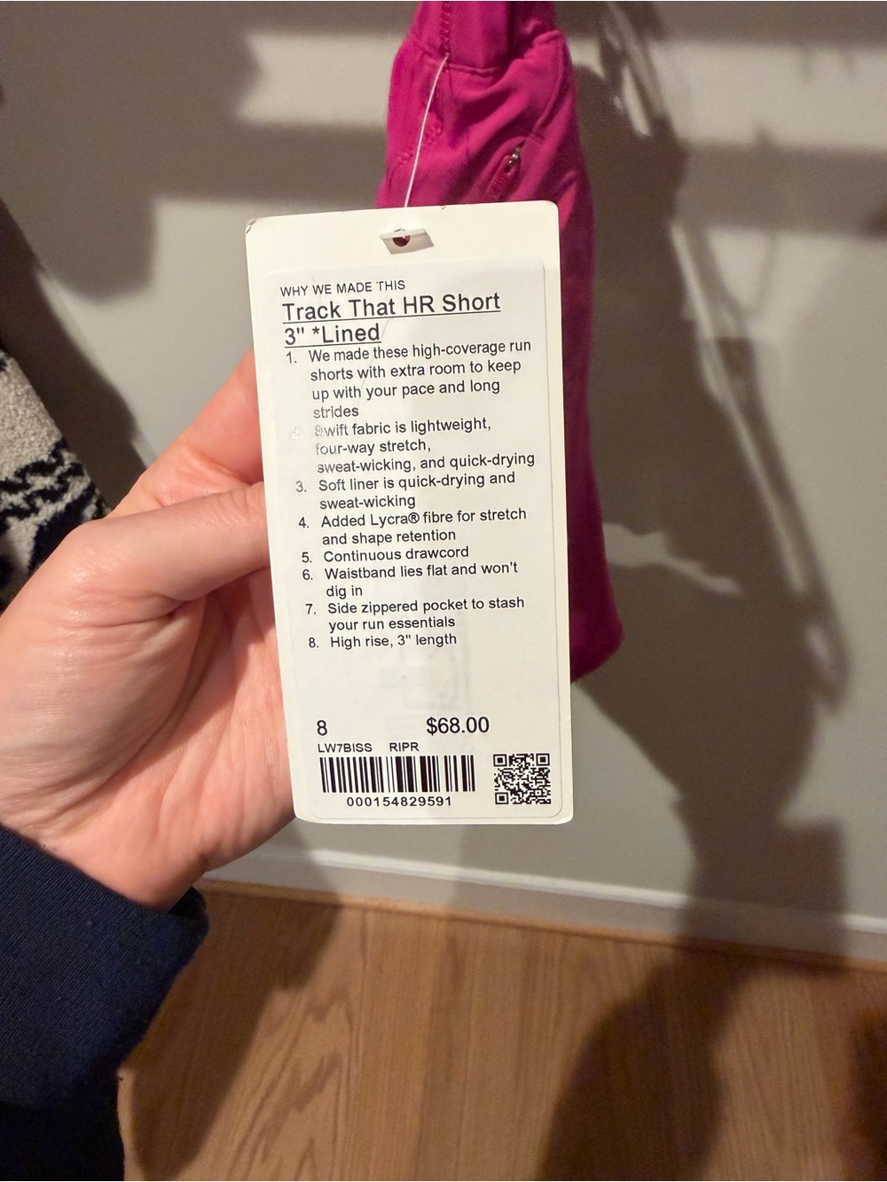 Lululemon Track That Ripe Raspberry — Size 8 — NWT - Picture 5 of 5